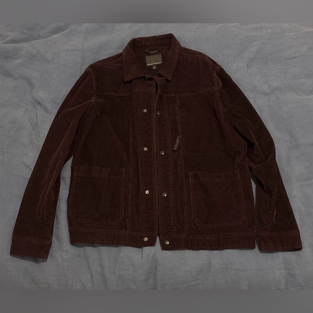 Banana republic men’s purple corduroy jacket, size: XL